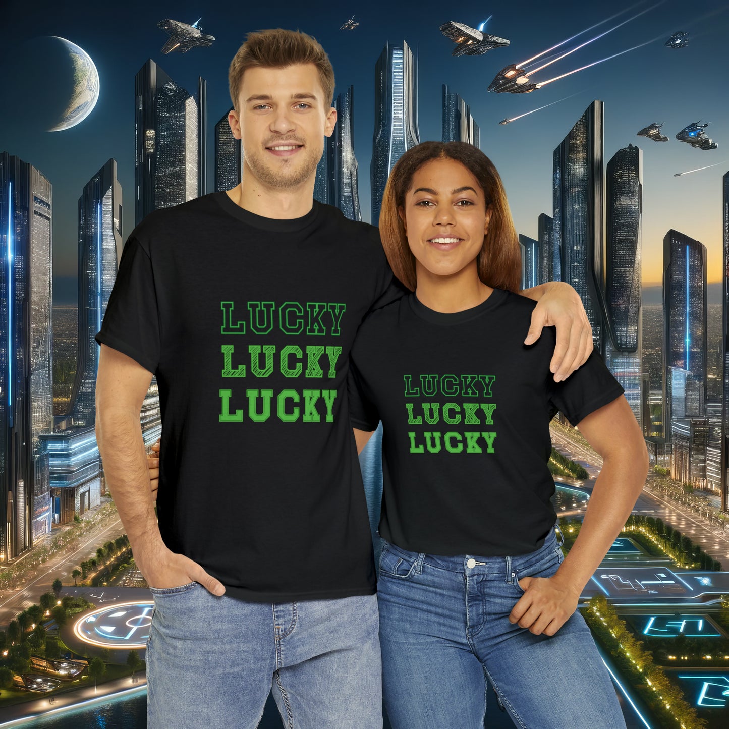 Triple Lucky Unisex Cotton Tee | St Patrick's Day