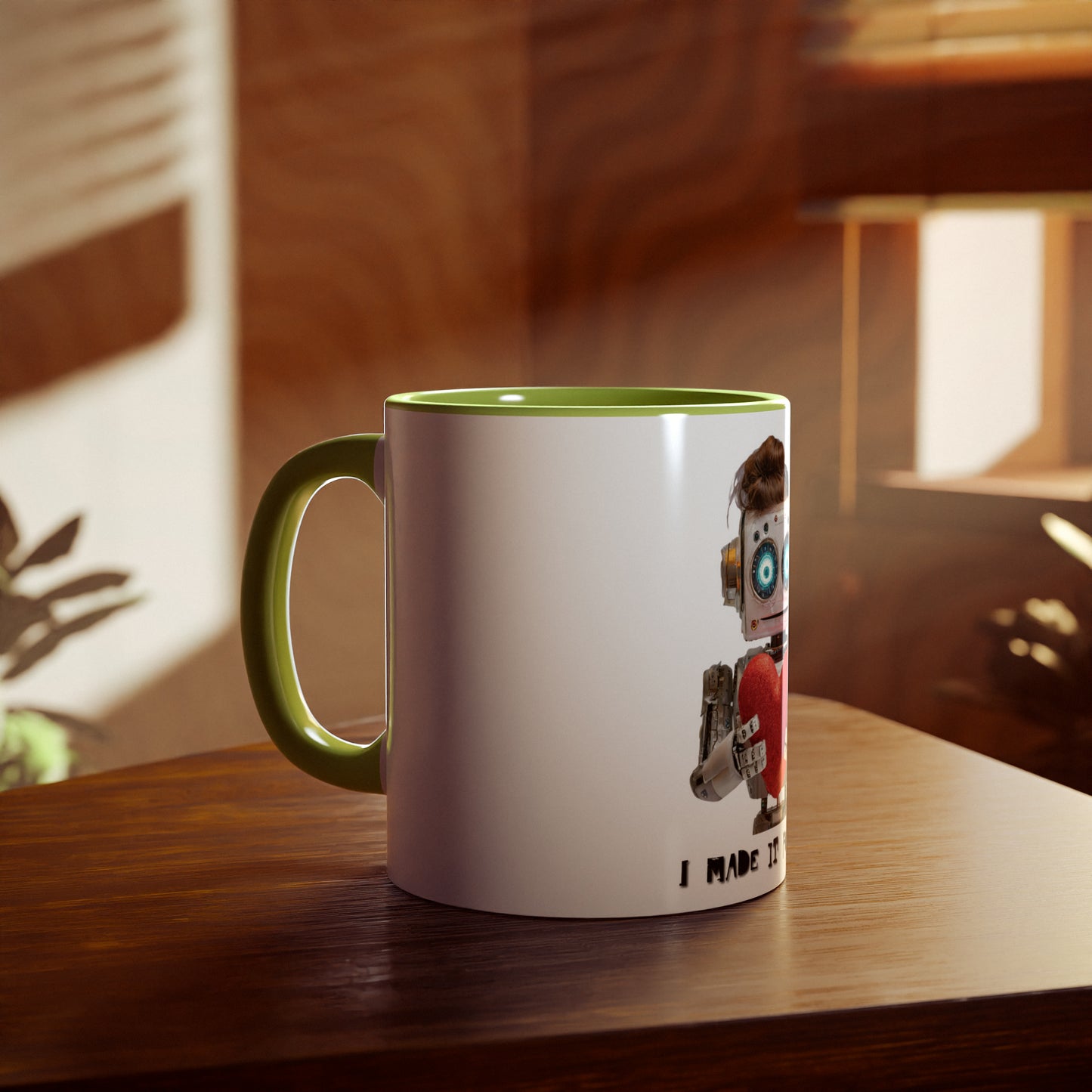 I made It For You Cute Robot Accent Mug