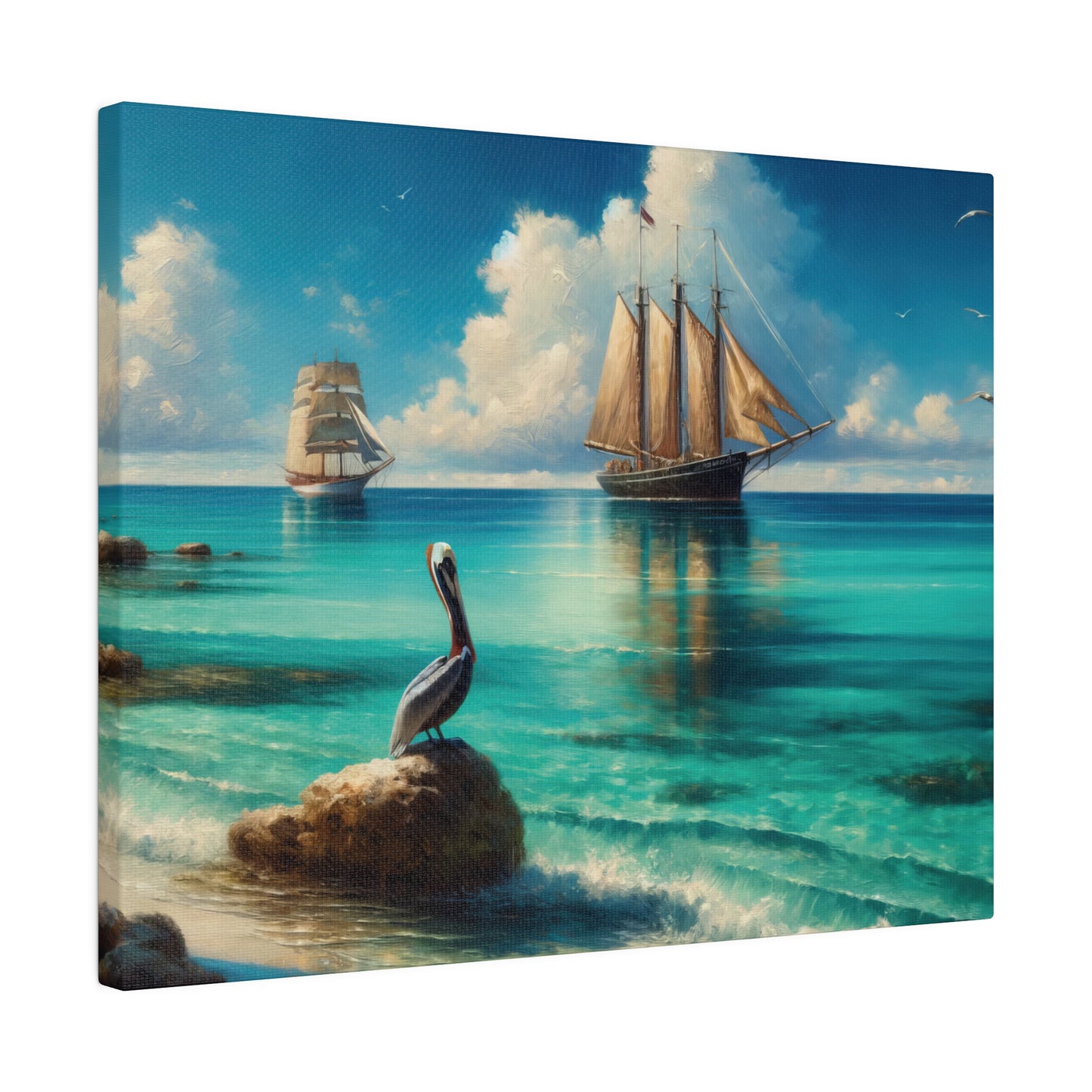 Caribbean Island Scene Matte Canvas