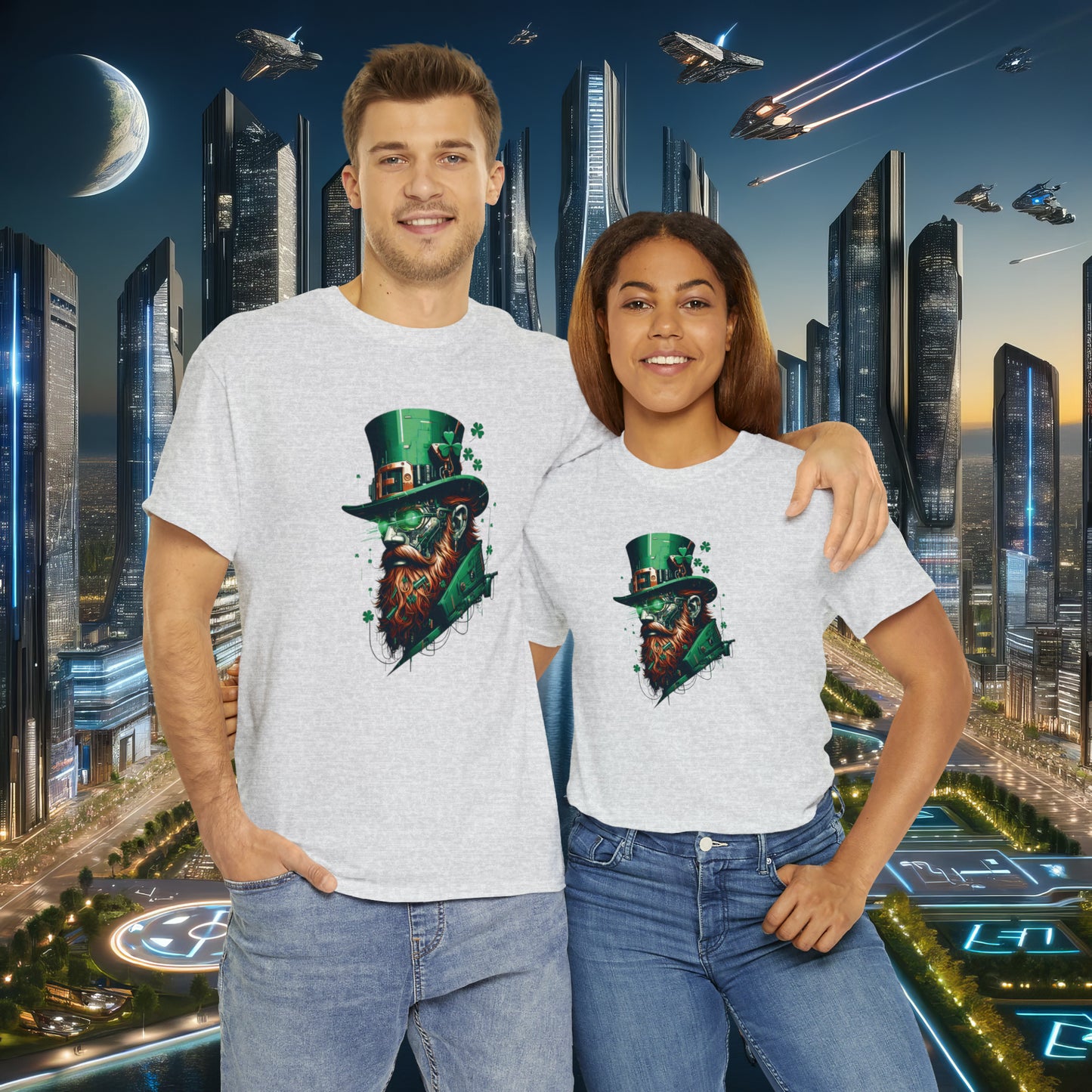 Techno Leprechaun Unisex Cotton Tee