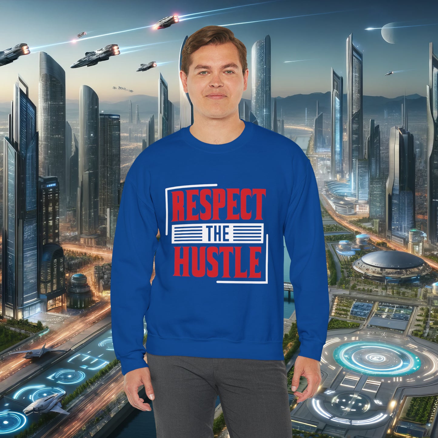 Respect The Hustle Unisex Crewneck Sweatshirt