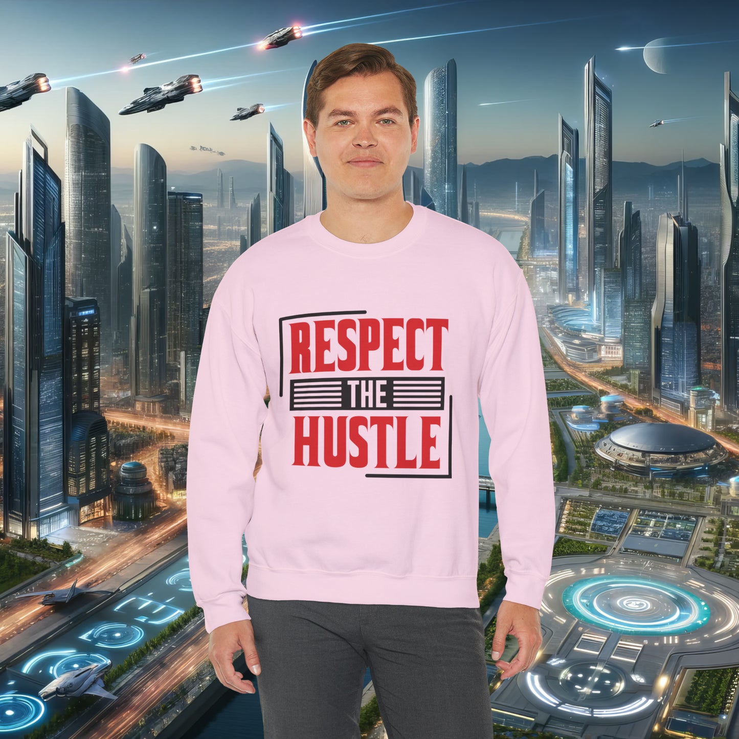 Respect The Hustle Unisex Crewneck Sweatshirt