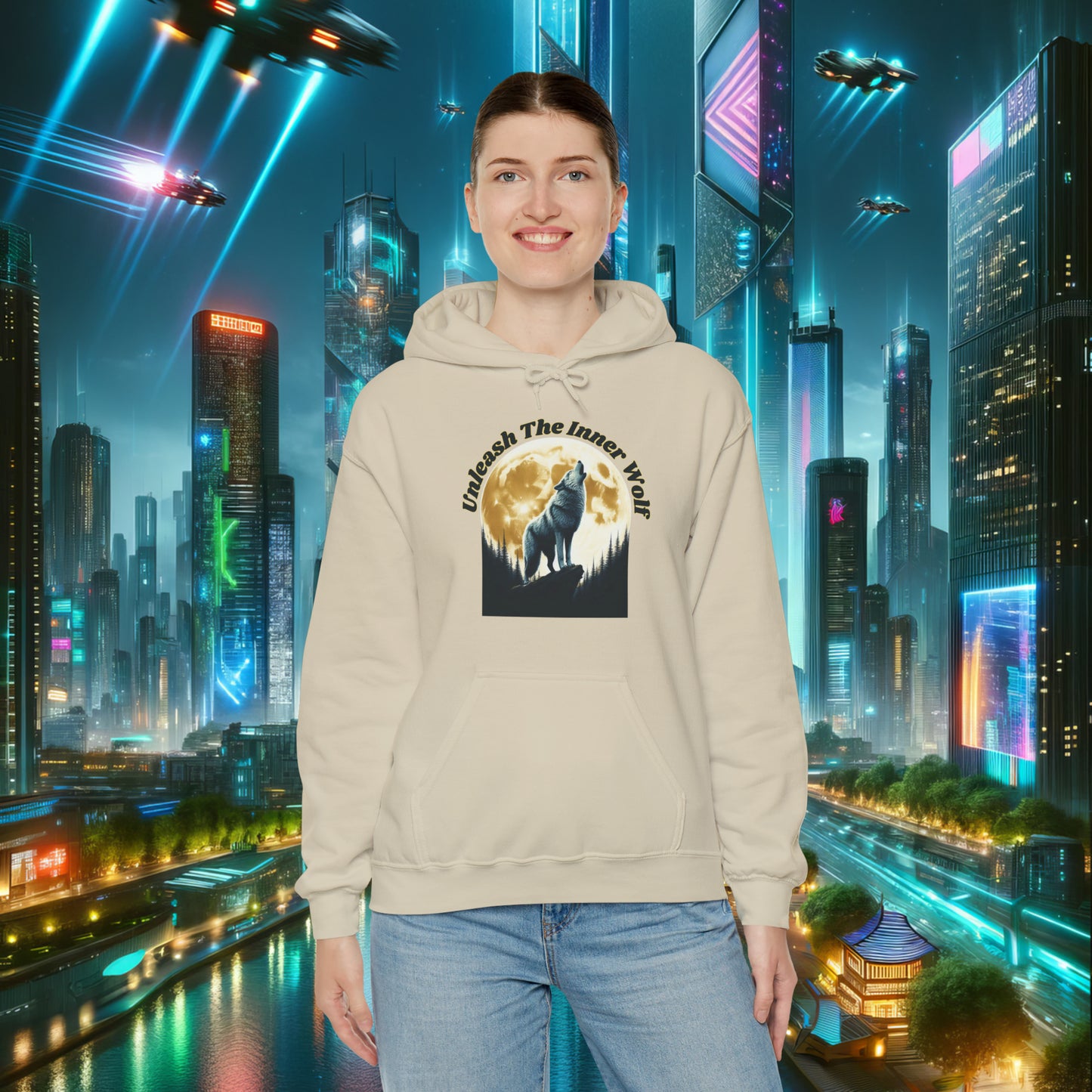 Unleash The Inner Wolf Unisex Hooded Sweatshirt