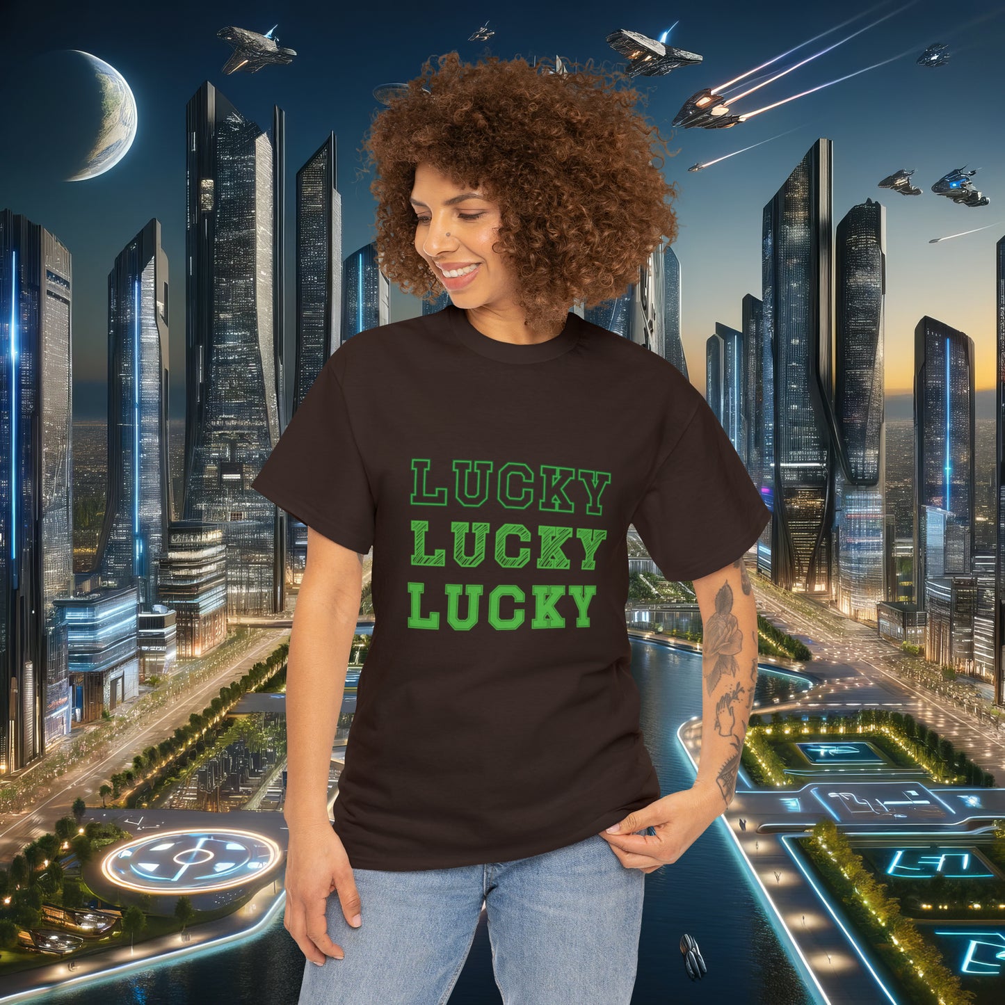 Triple Lucky Unisex Cotton Tee | St Patrick's Day