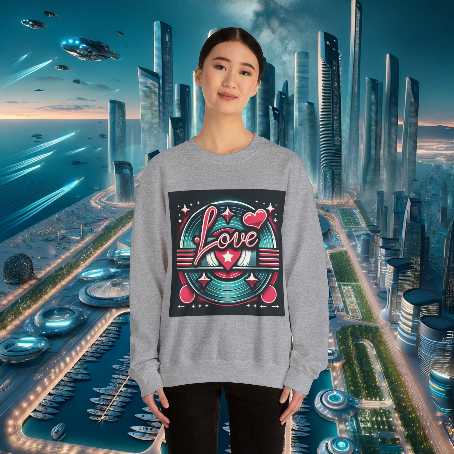 Groovy Love Crewneck Sweatshirt