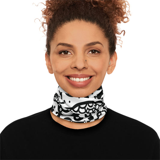 Stylish and Comfortable Winter Neck Gaiter With Drawstring, Happy Octopus Neck Gaiter, Winter Neck Tube. Unisex Bandana