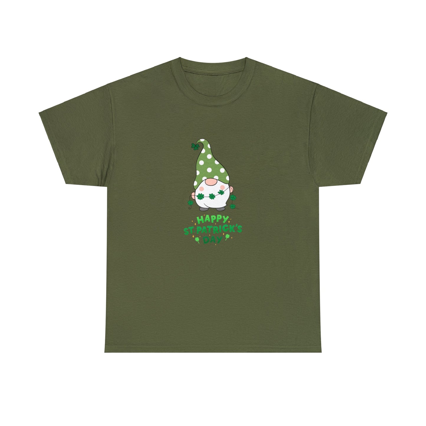 St Patrick's Day Gnome Unisex Cotton Tee