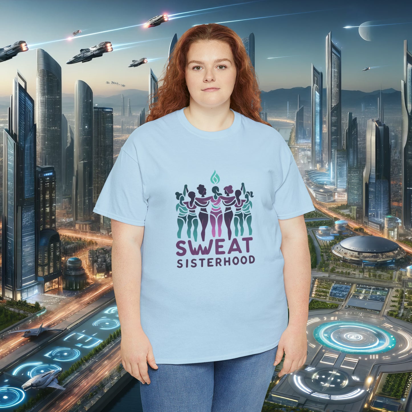 Sweat Sisterhood Empowerment Unisex Cotton Tee