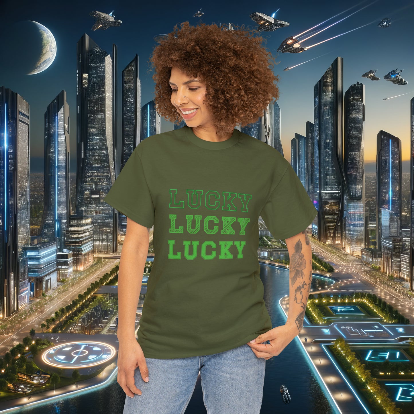 Triple Lucky Unisex Cotton Tee | St Patrick's Day