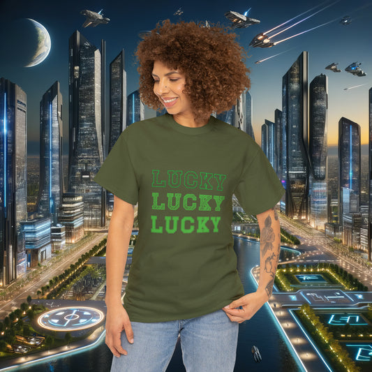 Triple Lucky Unisex Cotton Tee | St Patrick's Day