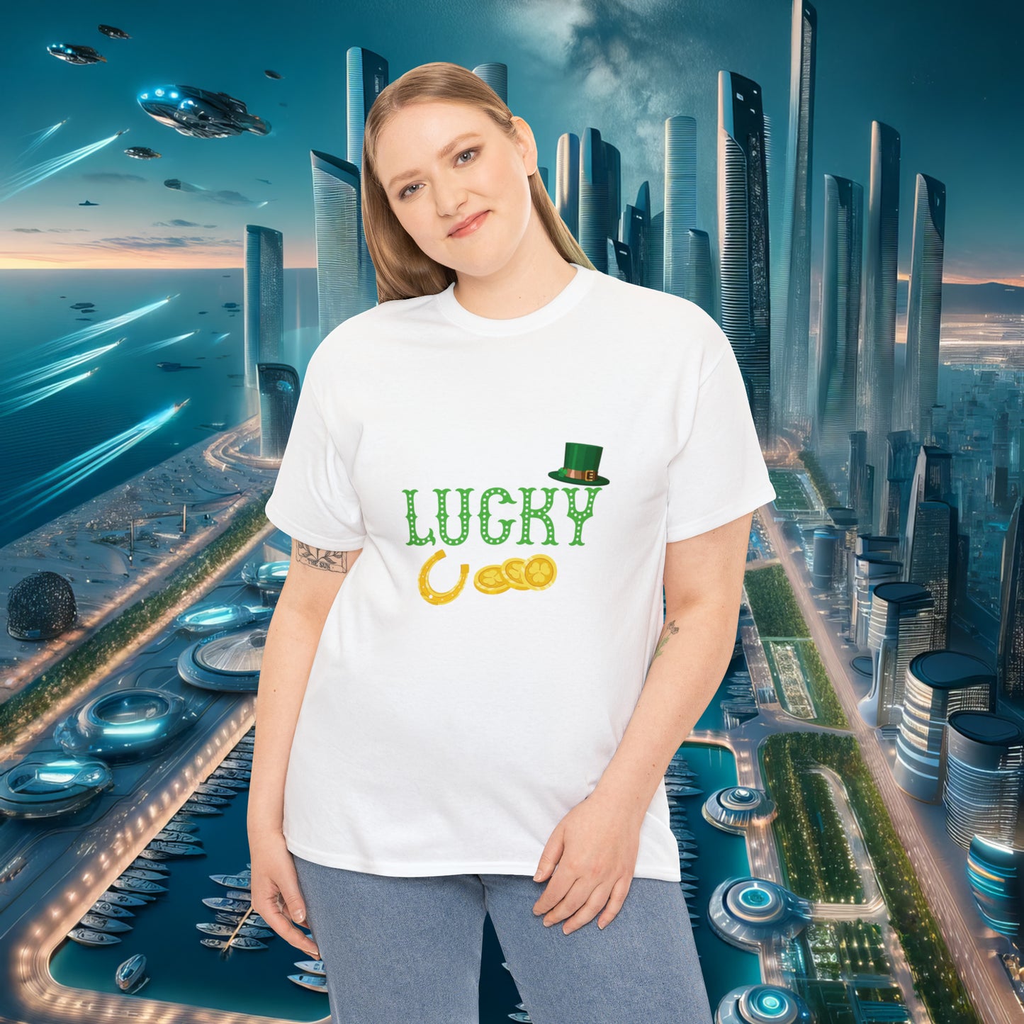 Lucky Unisex Cotton Tee | St Patrick's Day