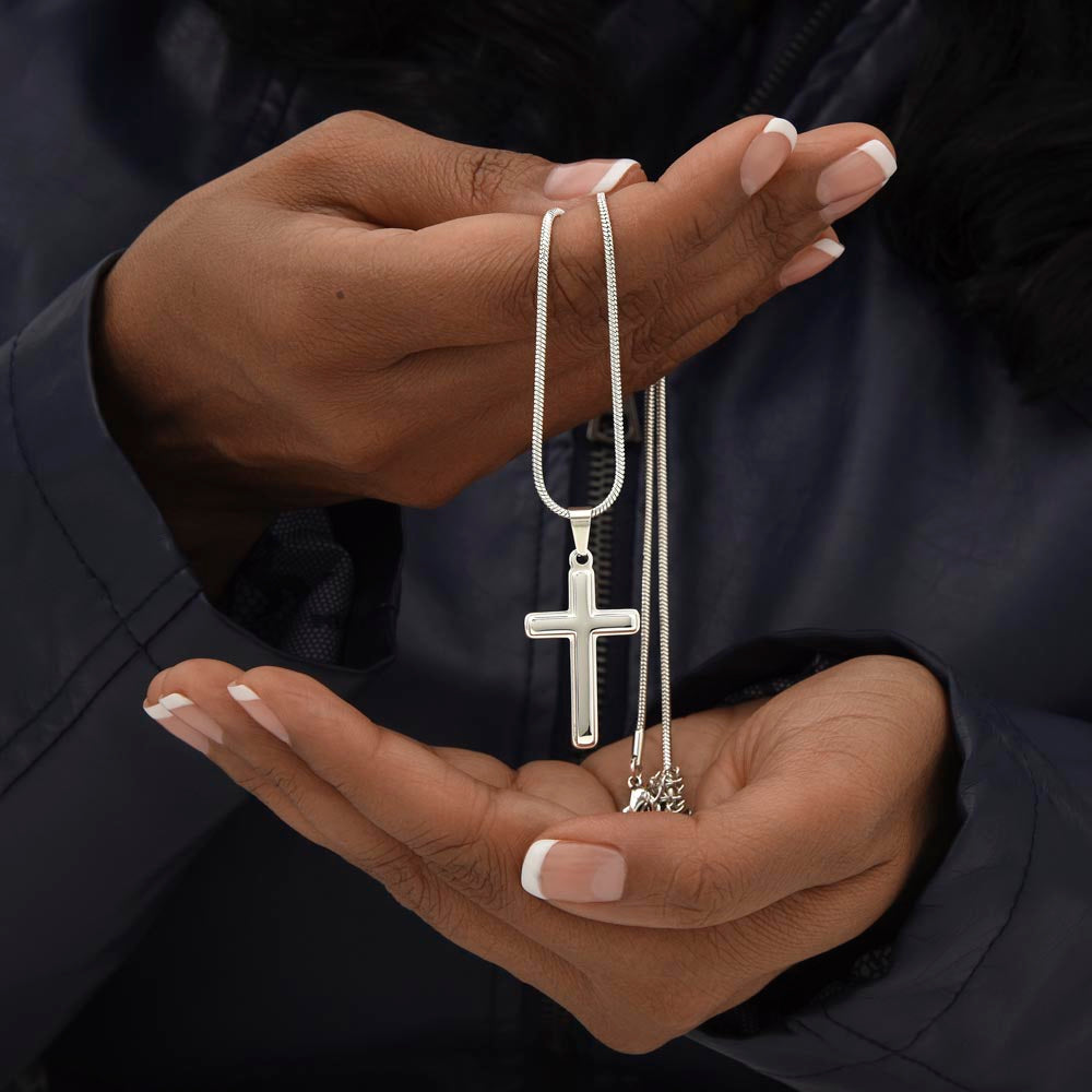 Stainless Cross Necklace with Matching Chain (Wife)