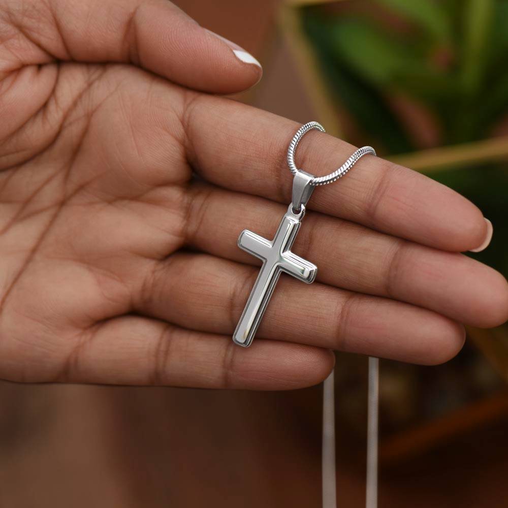 Stainless Cross Necklace with Matching Chain (Wife)