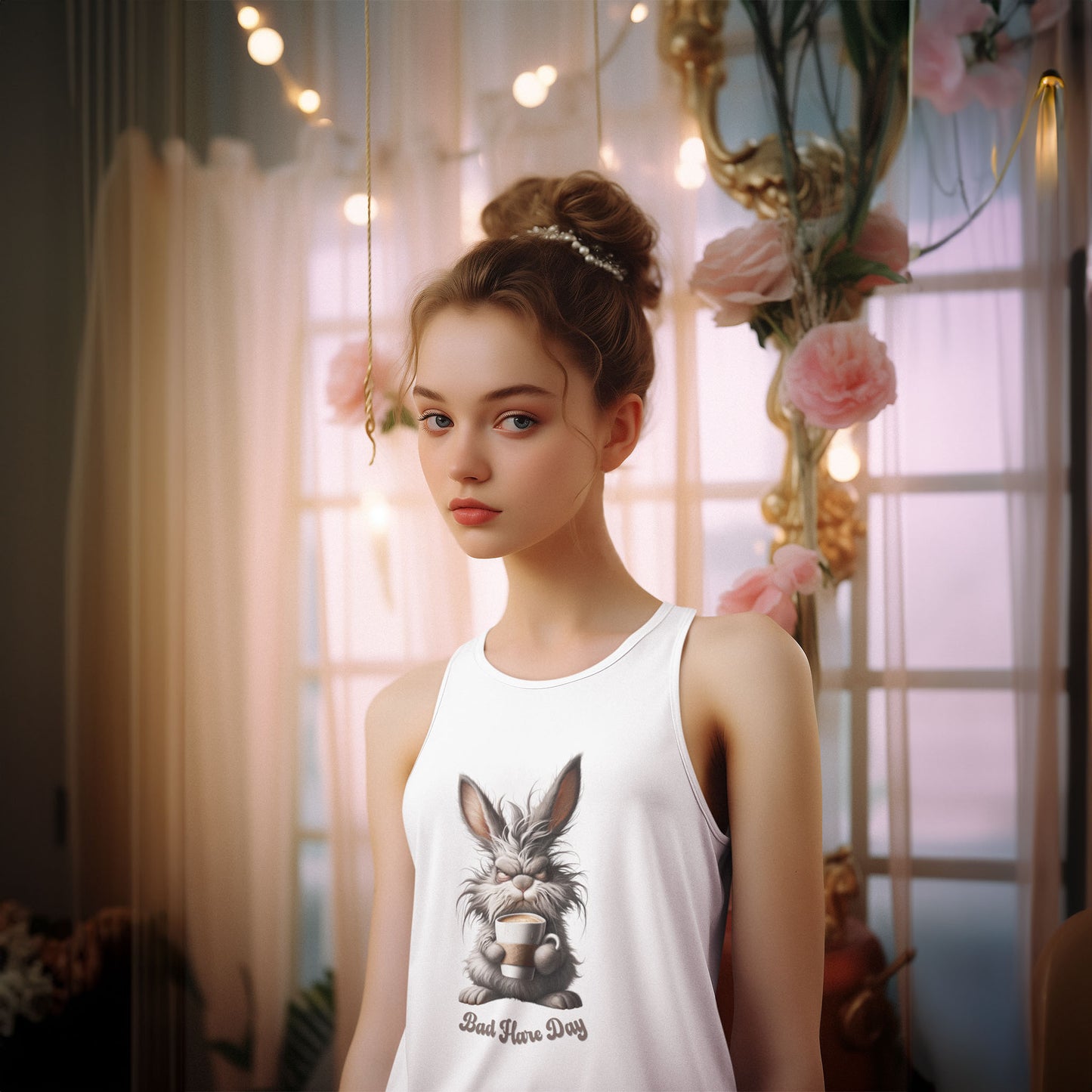 Bad Hare Day | Women's Ideal Racerback Tank